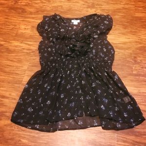 Floral Ruffle Blouse